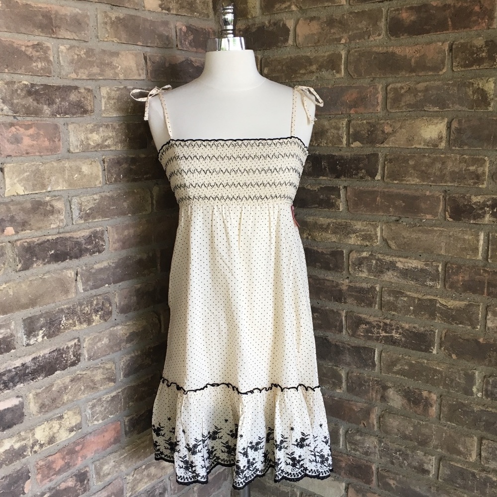 Divided H&M Dress Polka Dot Black Off White